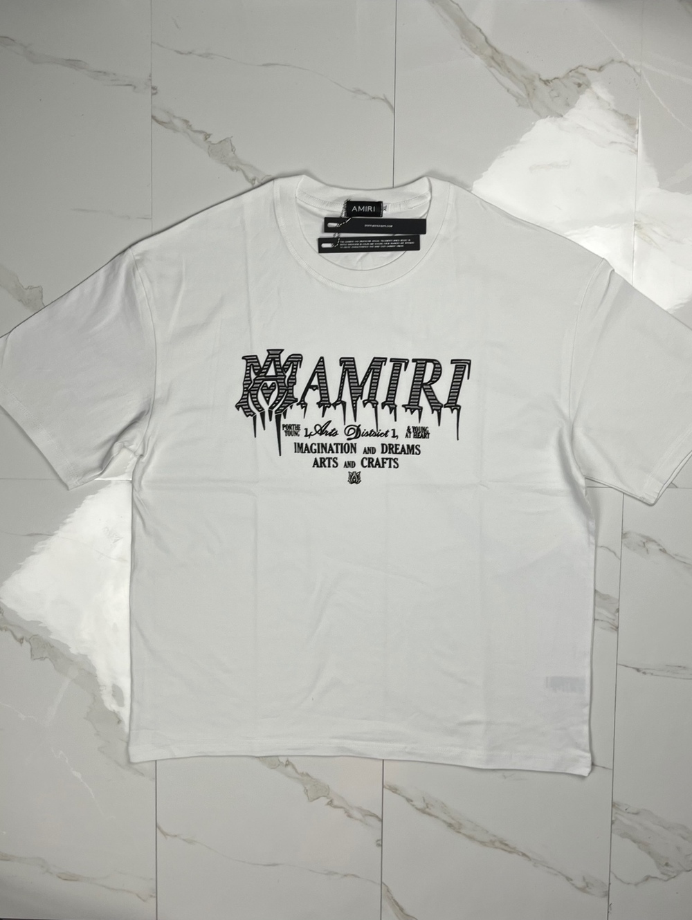 Amiri White Cotton Graphic T-Shirt XL
